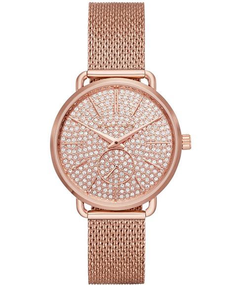 Michael Kors Women's Portia Rose Gold Stainless Steel Bracelet 